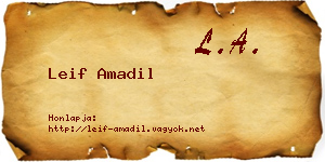 Leif Amadil névjegykártya